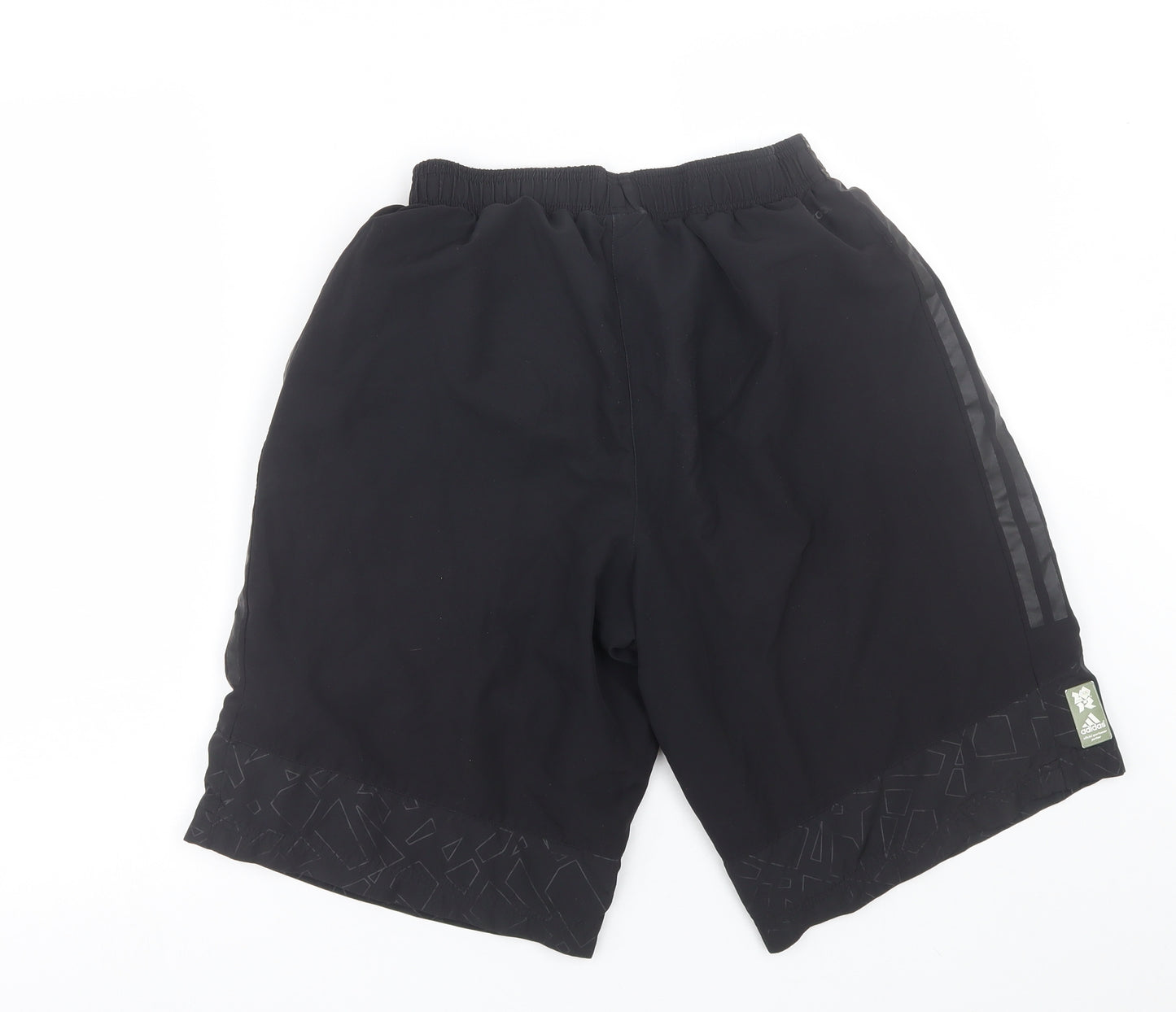 adidas Mens Black Striped  Athletic Shorts Size M - Olympics 2012
