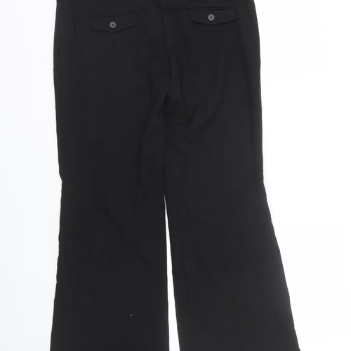 Preworn Womens Black   Trousers  Size 12 L31 in