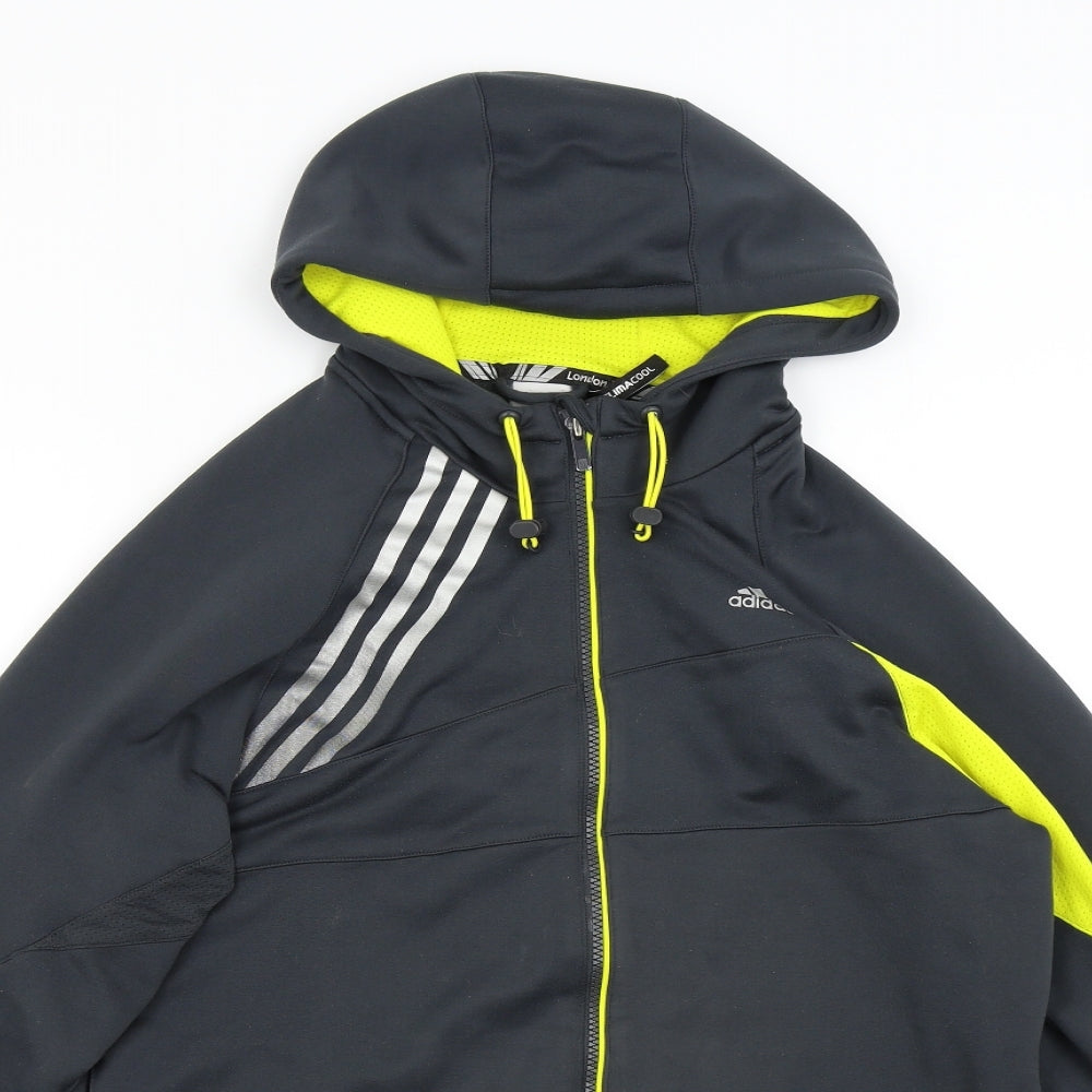 adidas Mens Grey   Full Zip Hoodie Size M