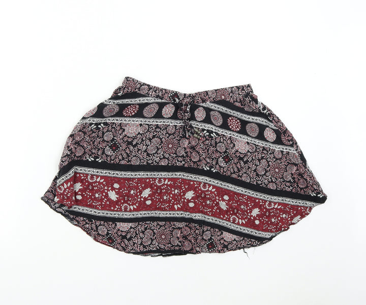 H&M Womens Multicoloured Geometric Mini Skirt Size S