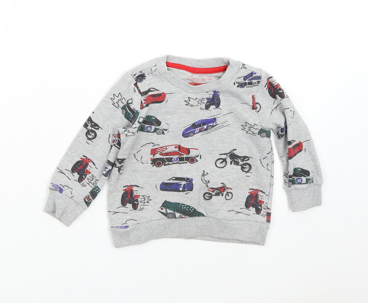 F&F Baby Grey Pullover Jumper Size 12-18 Months - Motors