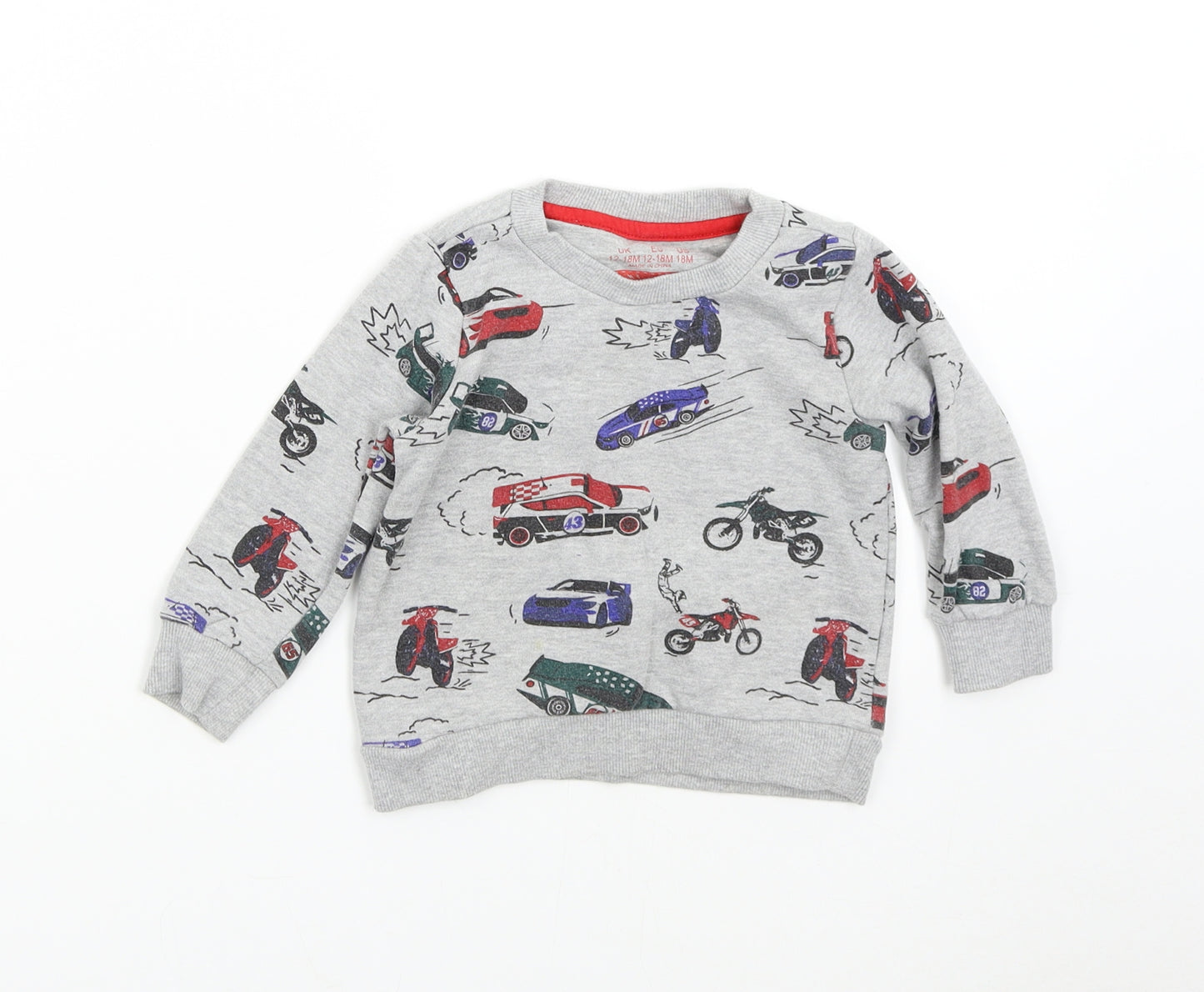 F&F Baby Grey   Pullover Jumper Size 12-18 Months  - Motors