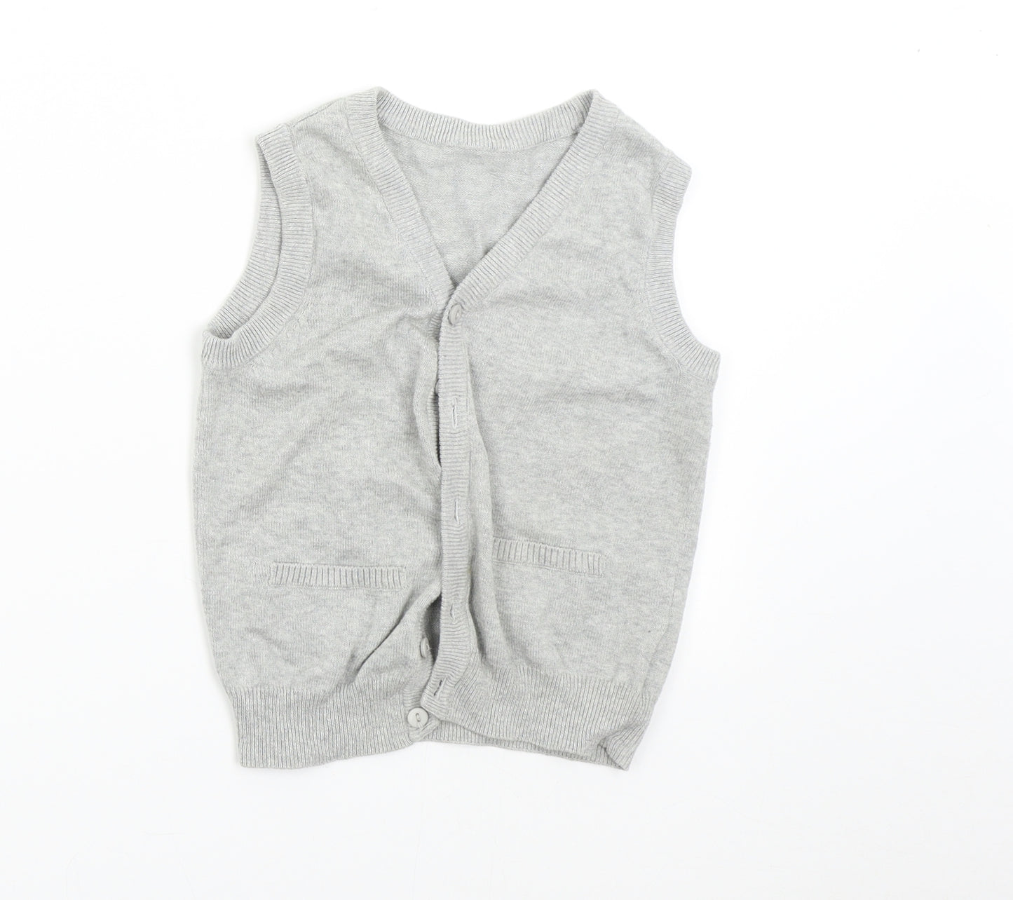Matalan Boys Grey  Knit Cardigan Jumper Size 3-4 Years