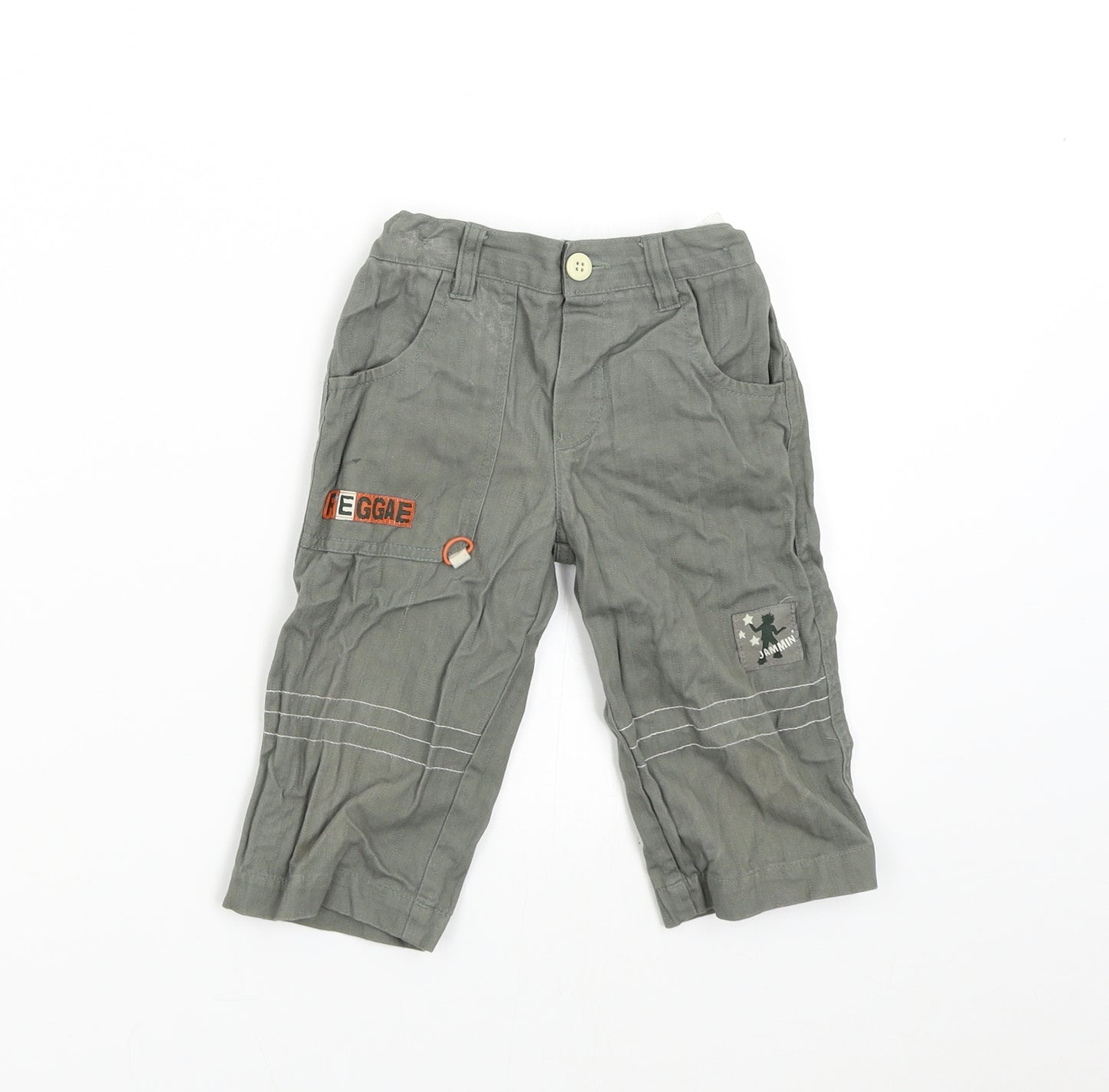 Pequilino Baby Green   Cargo Trousers Size 6-9 Months