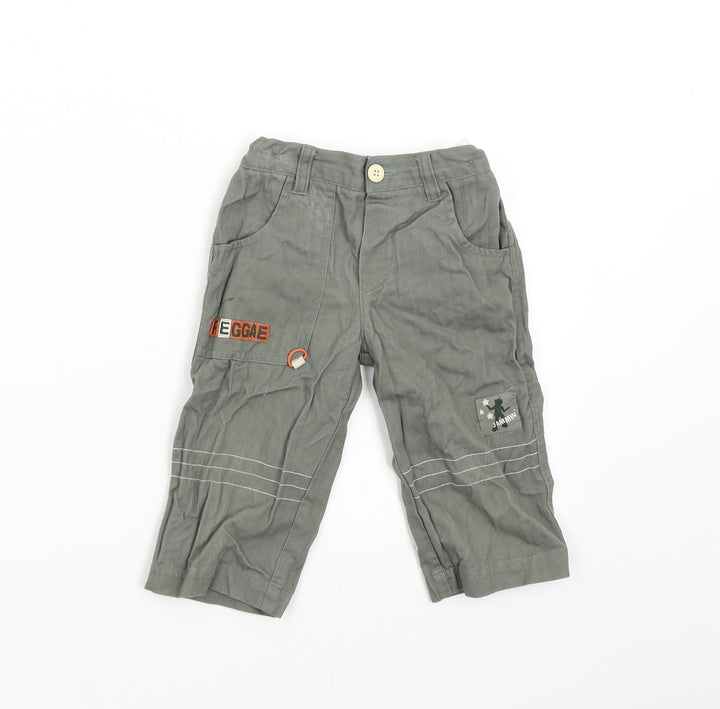 Pequilino Baby Green   Cargo Trousers Size 6-9 Months