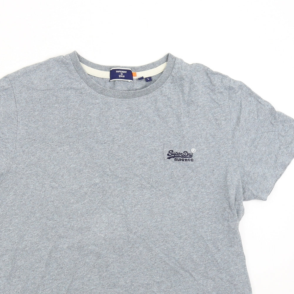 Superdry Mens Grey    T-Shirt Size L