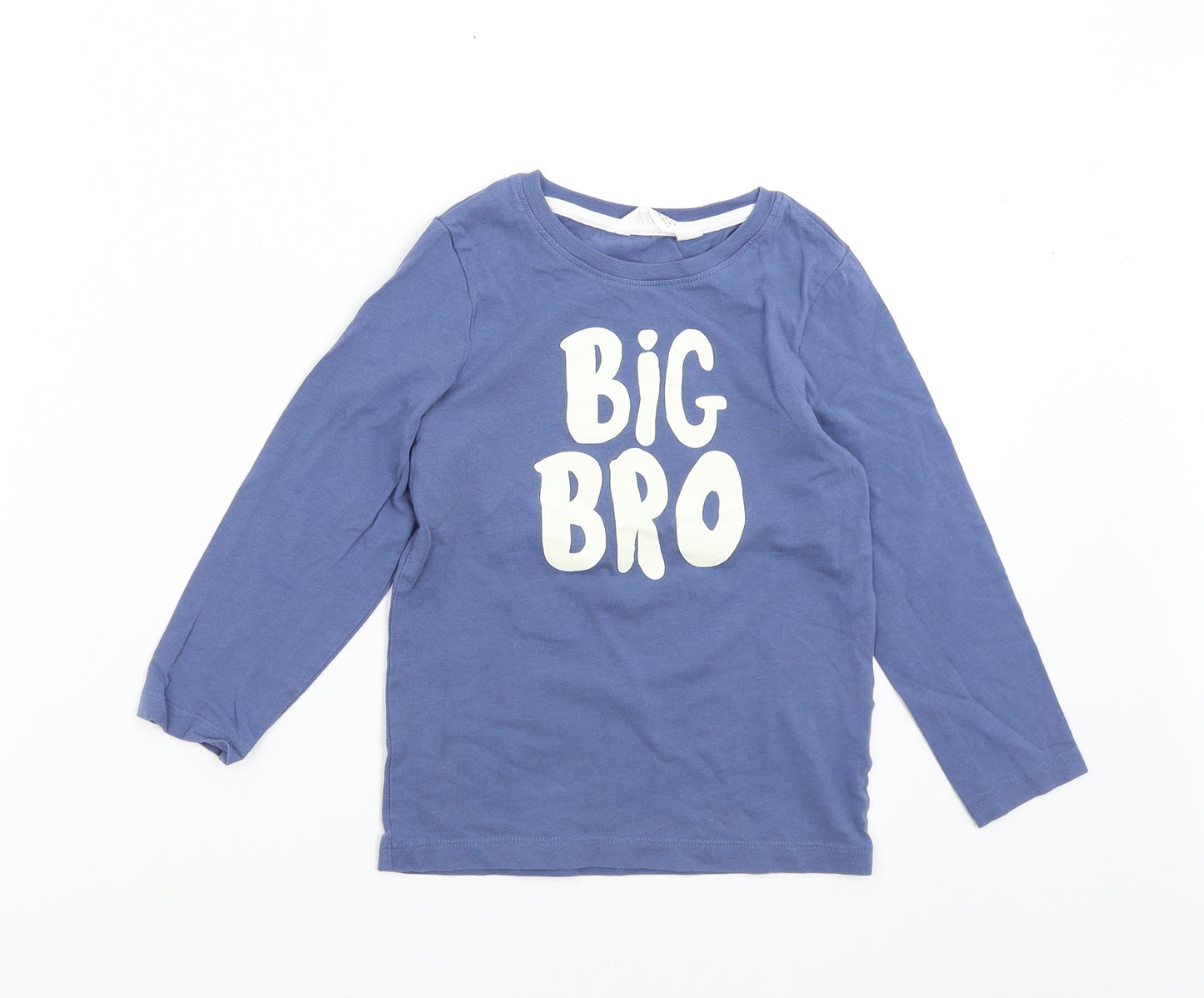 H&M Boys Blue   Basic T-Shirt Size 5-6 Years  - Big Bro