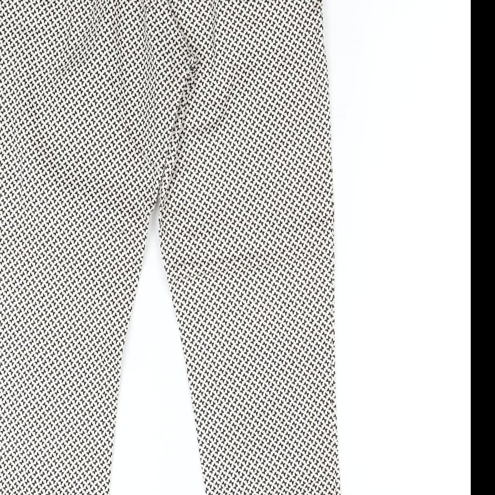 H&M Womens Multicoloured Geometric  Trousers  Size 12 L27 in