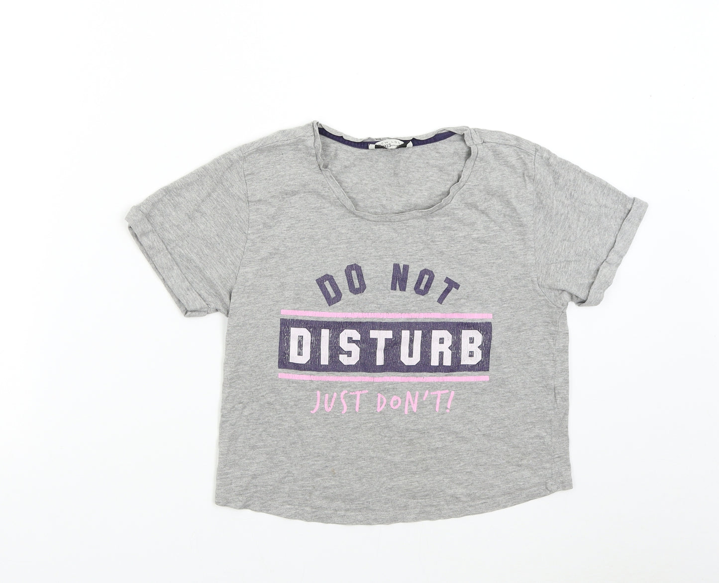 New Look 915 Girls Grey   Basic T-Shirt Size M