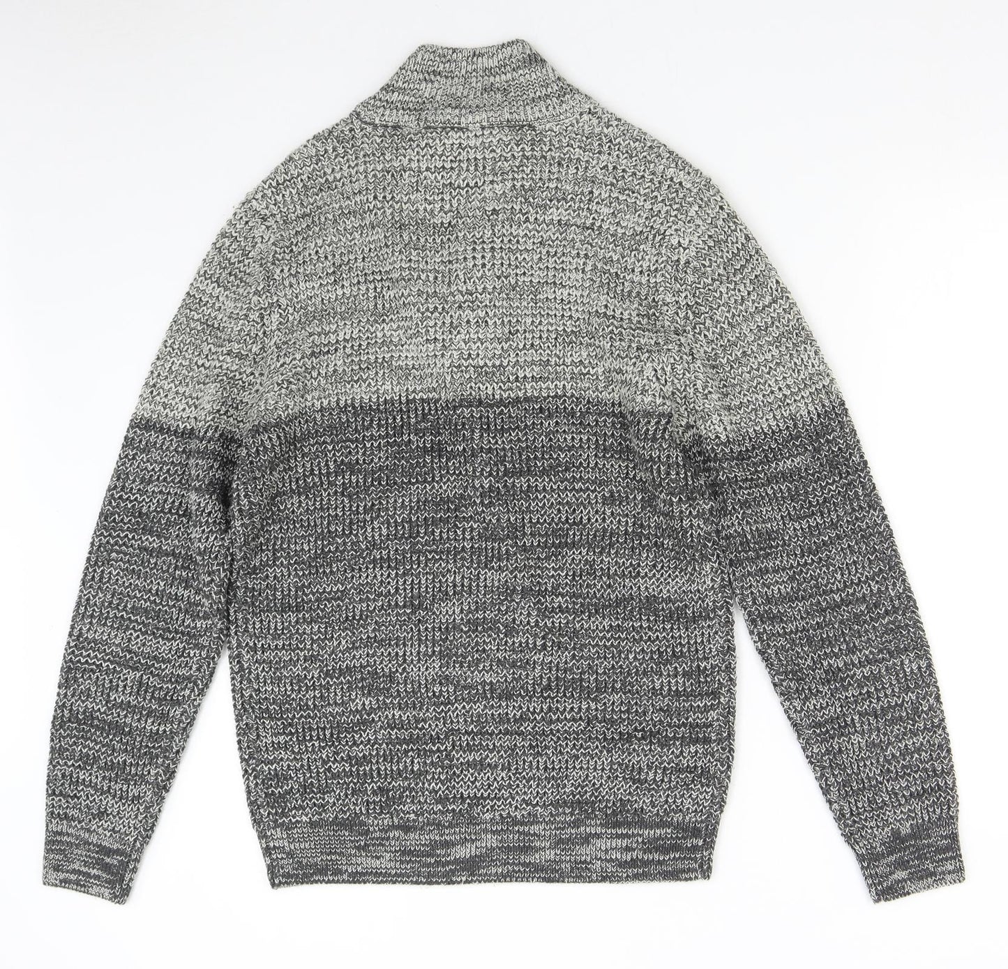 NEXT Mens Grey  Knit Henley Jumper Size M