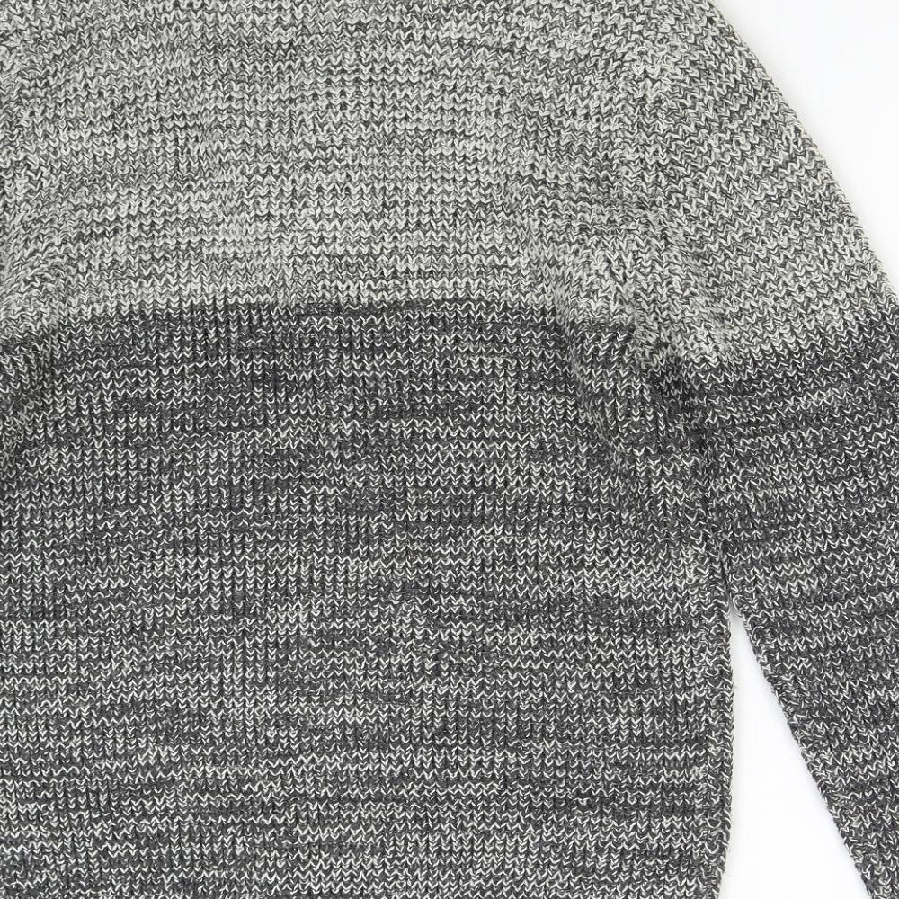 NEXT Mens Grey  Knit Henley Jumper Size M