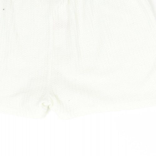 Boux Collection Womens Ivory   Sweat Shorts Size 12