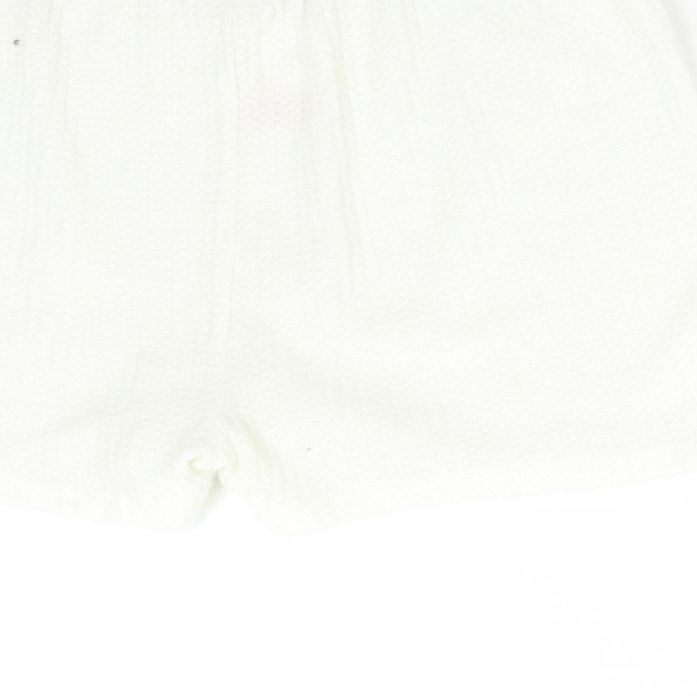 Boux Collection Womens Ivory   Sweat Shorts Size 12