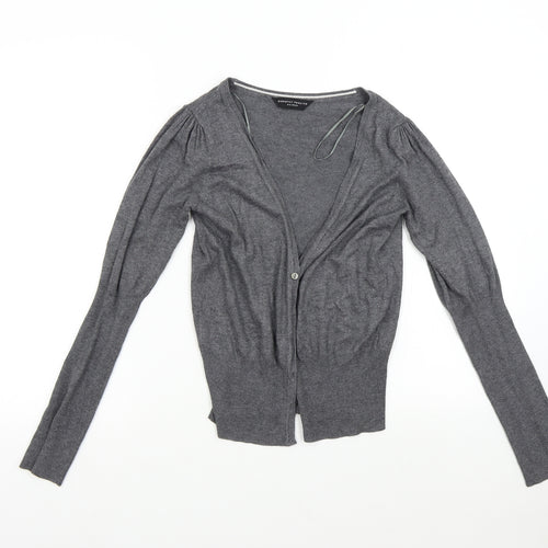 Dorothy Perkins Womens Grey  Knit Cardigan Jumper Size 10