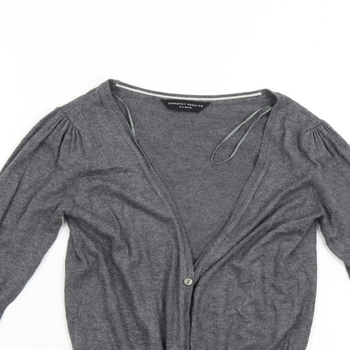 Dorothy Perkins Womens Grey  Knit Cardigan Jumper Size 10