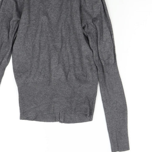 Dorothy Perkins Womens Grey  Knit Cardigan Jumper Size 10
