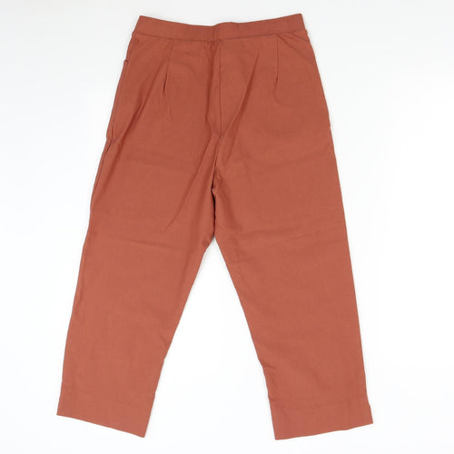 Emeliax Womens Orange   Capri Trousers Size M L21 in