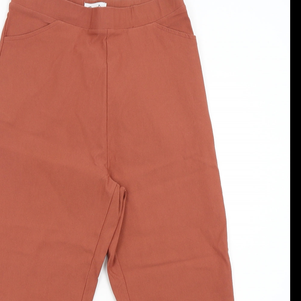 Emeliax Womens Orange   Capri Trousers Size M L21 in
