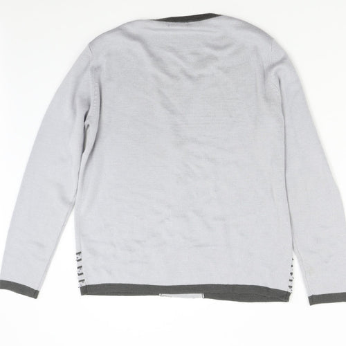 Damart Womens Grey  Knit Pullover Jumper Size 10