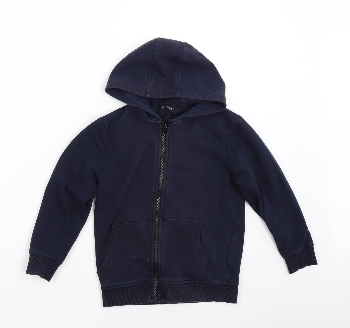 George Boys Blue   Full Zip Hoodie Size 6-7 Years
