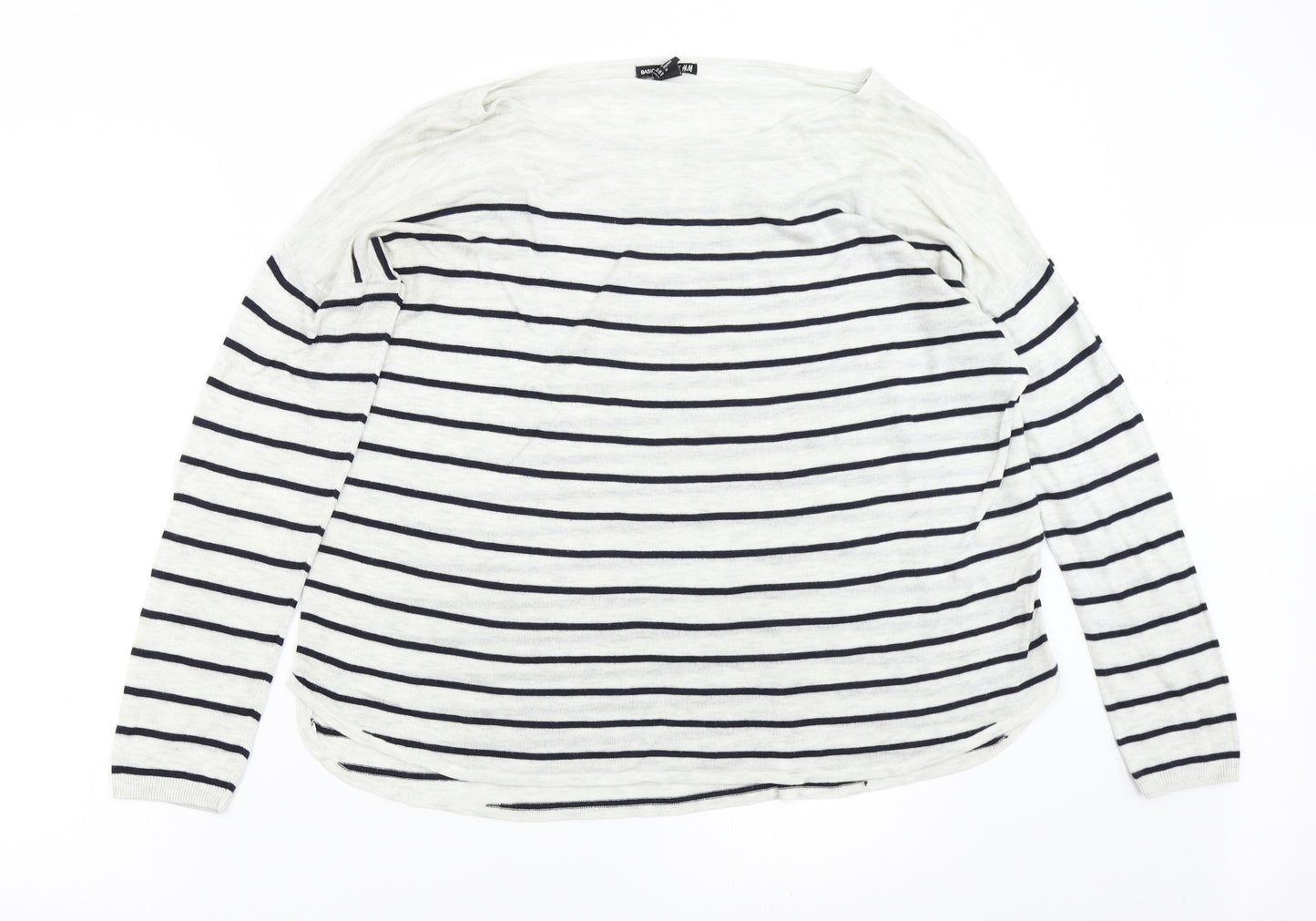 H&M Womens Multicoloured Striped Knit Pullover Jumper Size M