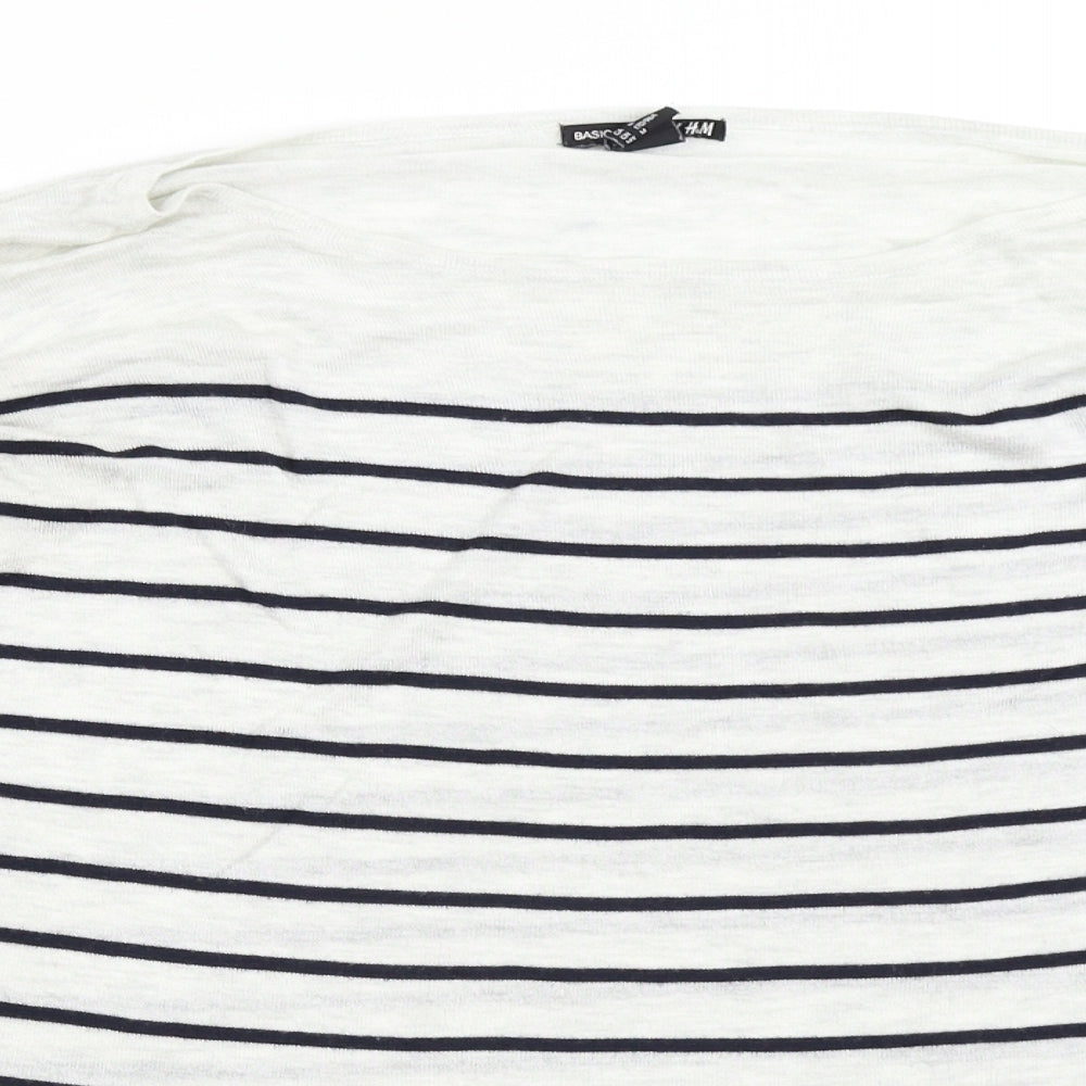 H&M Womens Multicoloured Striped Knit Pullover Jumper Size M