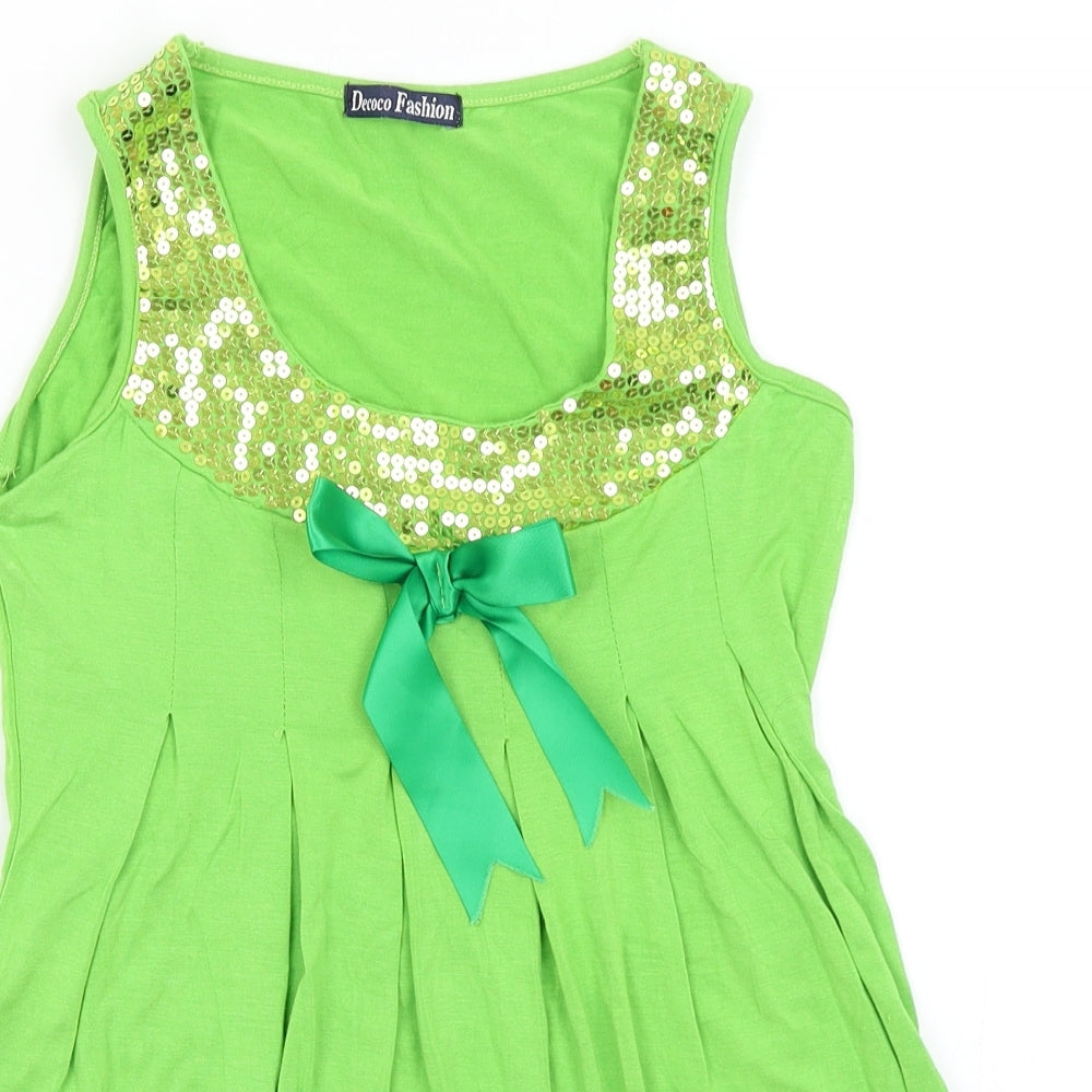 Decoco Fashion Womens Green   Basic Tank Size M