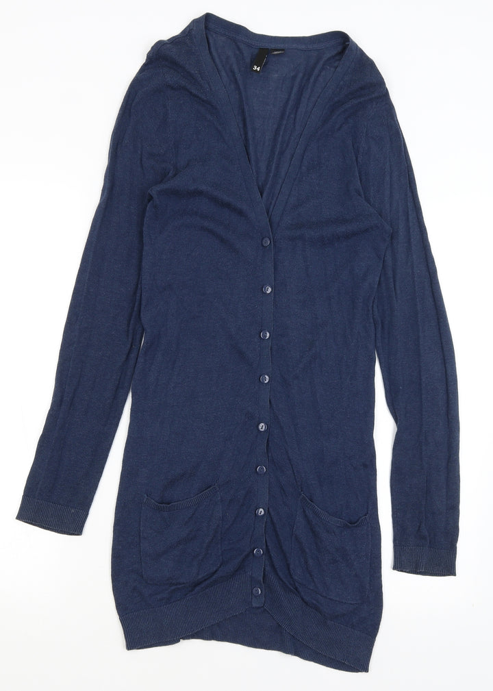 Divided Womens Blue Cardigan Jumper Size 6