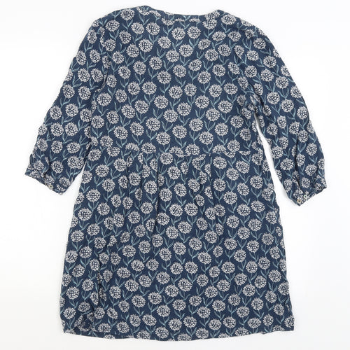 Brakeburn Womens Blue Floral  Fit & Flare  Size 10