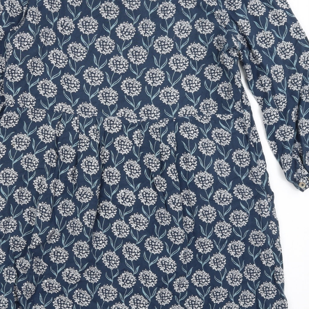 Brakeburn Womens Blue Floral  Fit & Flare  Size 10