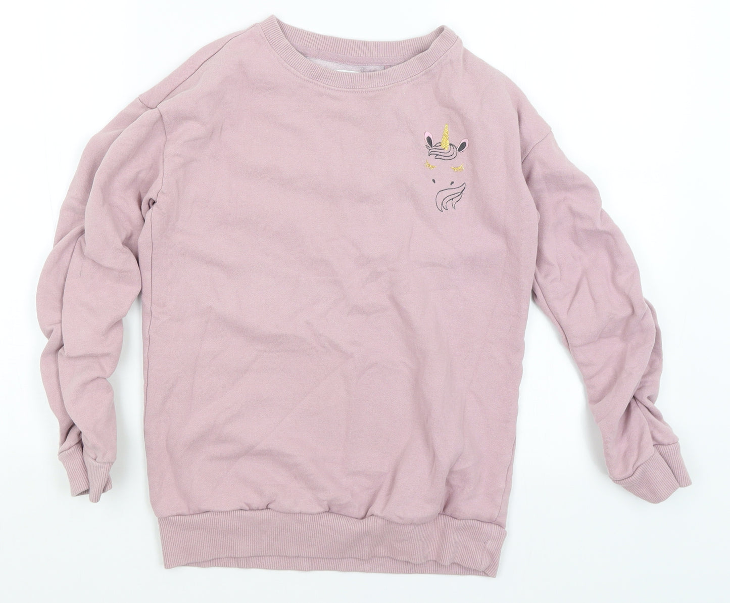 NEXT Girls Pink   Pullover Jumper Size 10 Years  - Magic