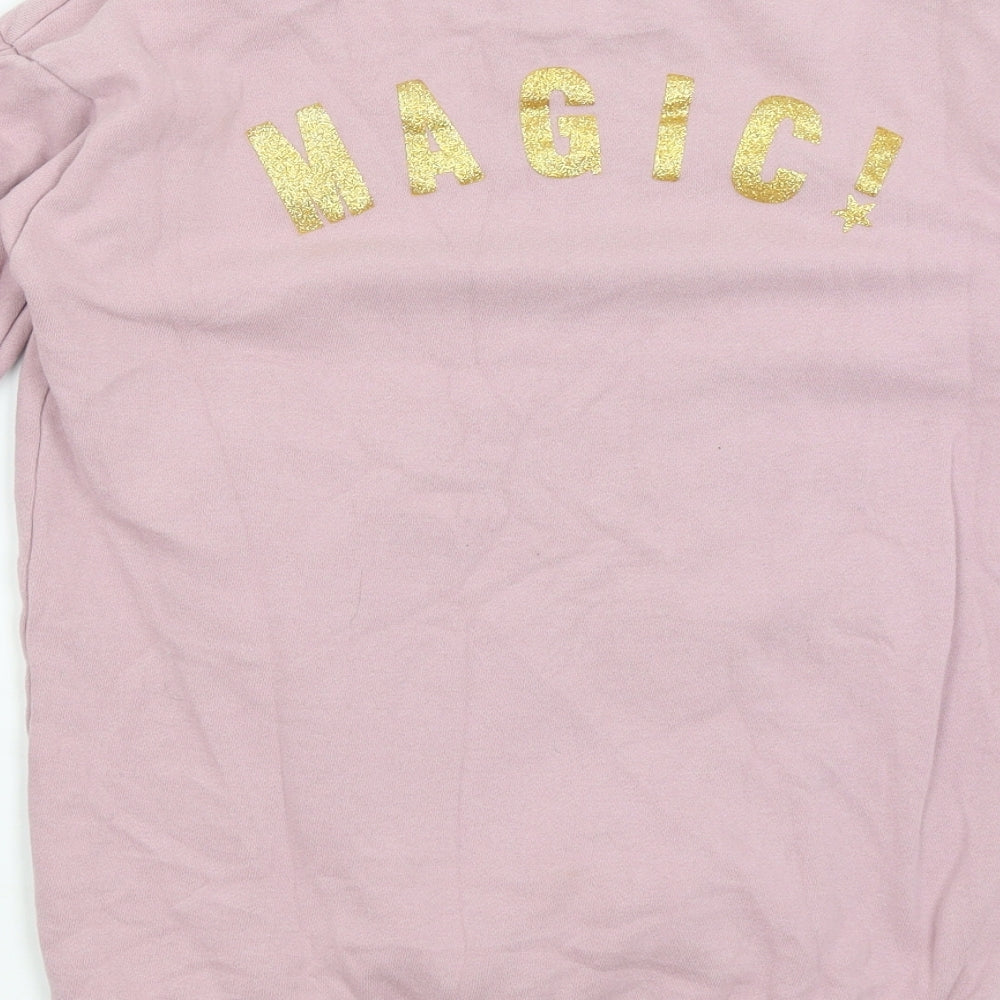 NEXT Girls Pink   Pullover Jumper Size 10 Years  - Magic