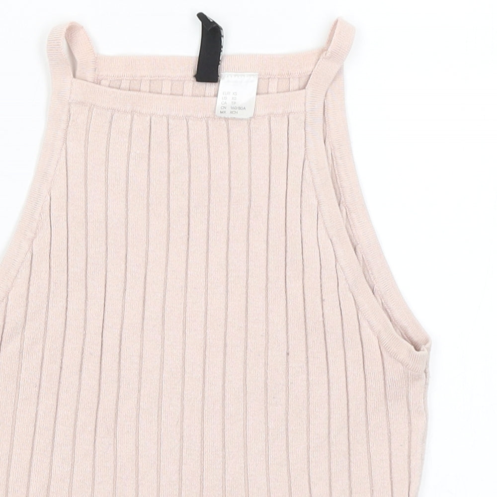 Divided Womens Pink   Cropped Tank Size XS