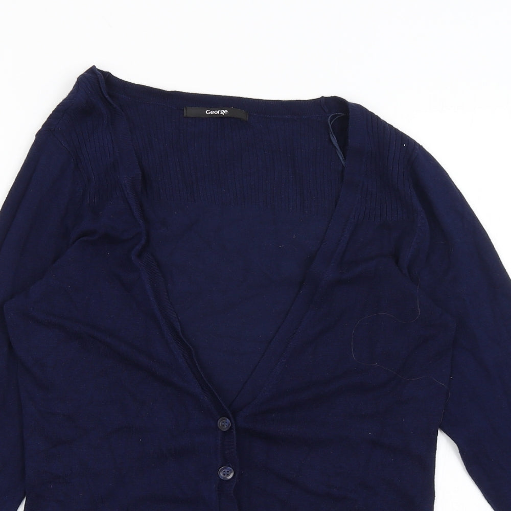 George Womens Blue   Cardigan Jumper Size 8