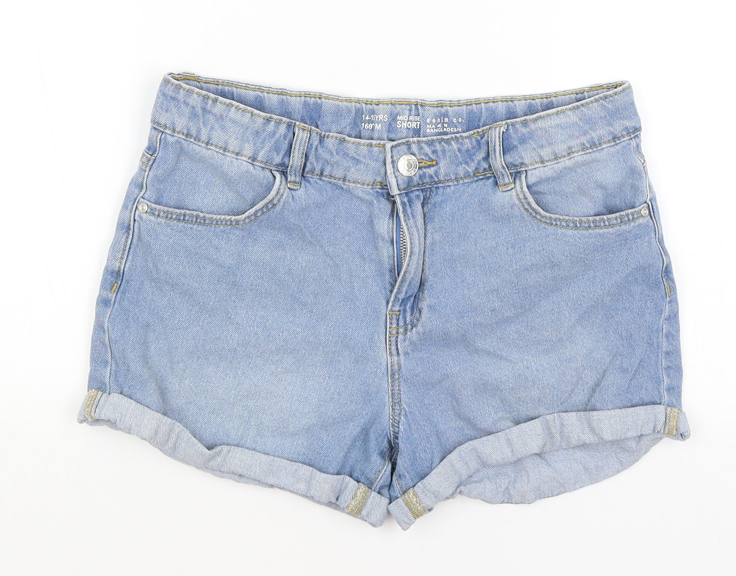 Denim Co Girls Blue   Hot Pants Shorts Size 14-15 Years