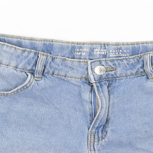 Denim Co Girls Blue   Hot Pants Shorts Size 14-15 Years