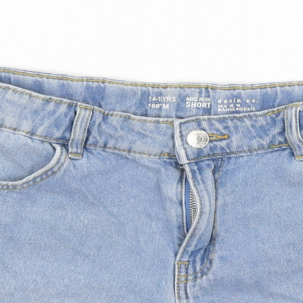 Denim Co Girls Blue   Hot Pants Shorts Size 14-15 Years