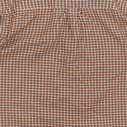 Burton Mens Brown Check   Button-Up Size 2XL