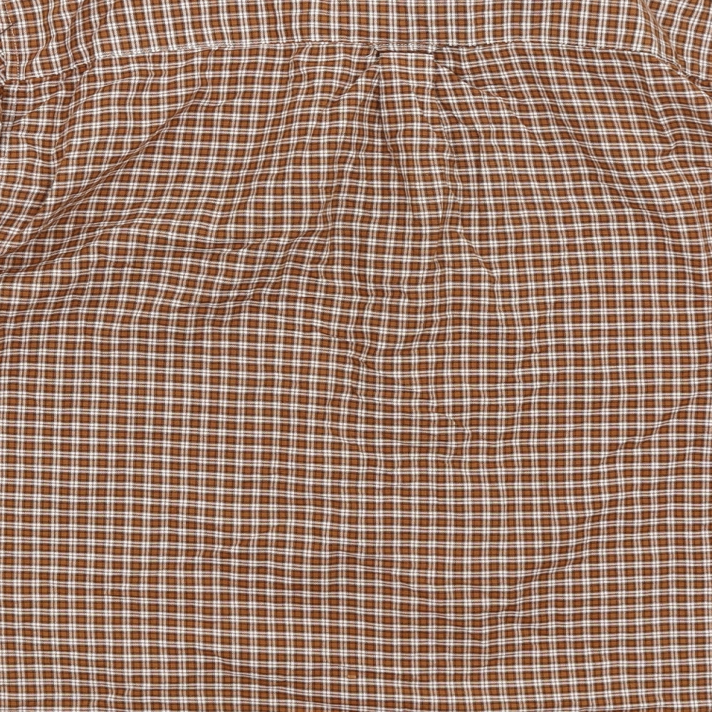 Burton Mens Brown Check   Button-Up Size 2XL