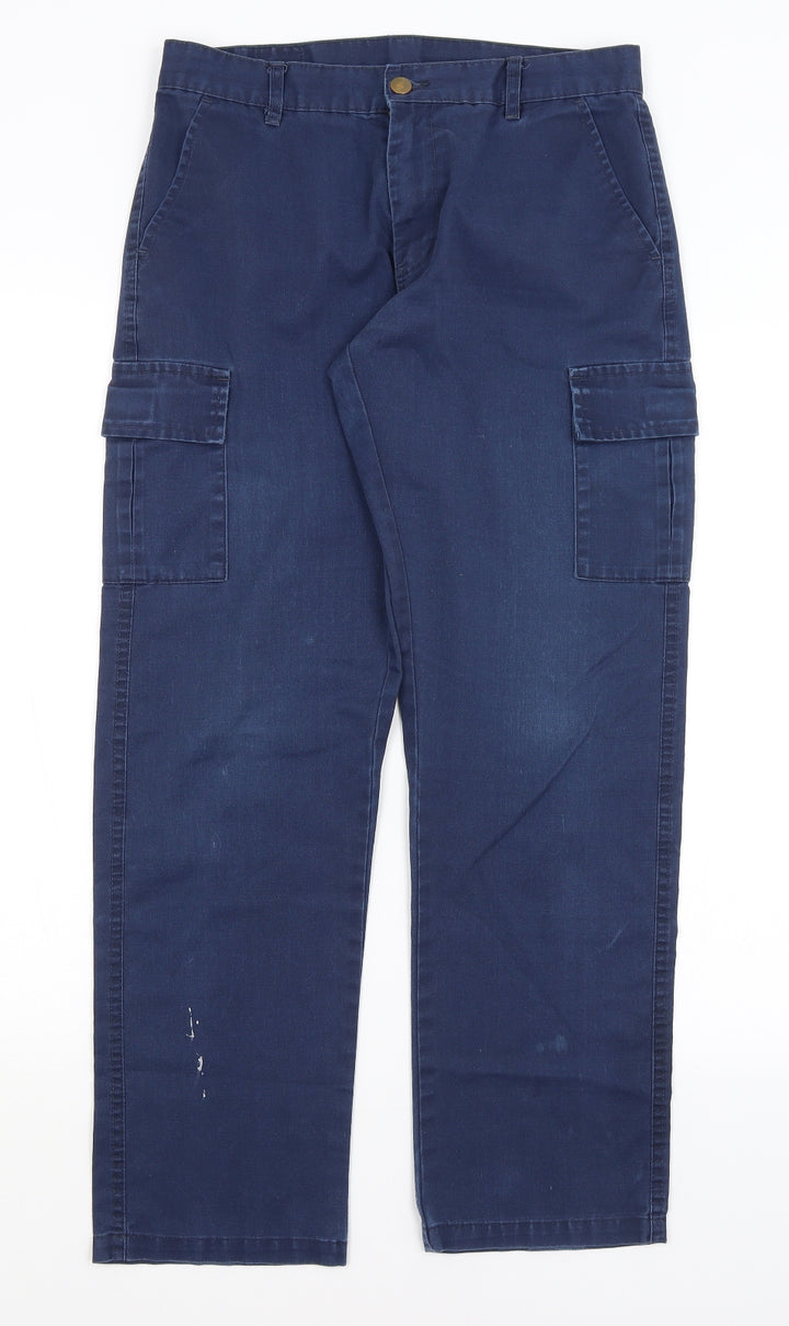Uneek Womens Blue Trousers Size 8 L28.5 in