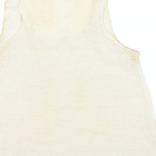 Glow Womens Gold   Basic Tank Size S