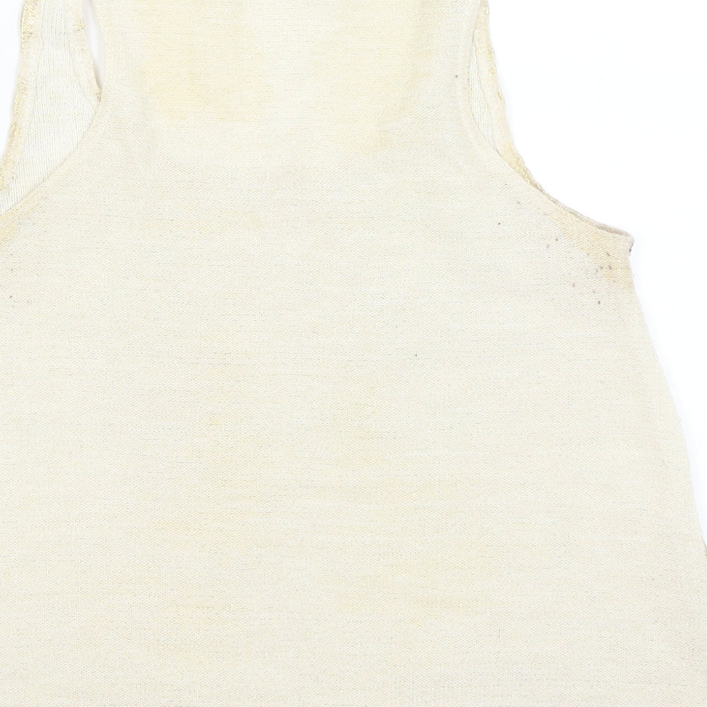 Glow Womens Gold   Basic Tank Size S