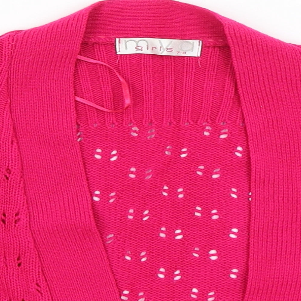 Mya Girls Pink   Shrug Jumper Size 7-8 Years