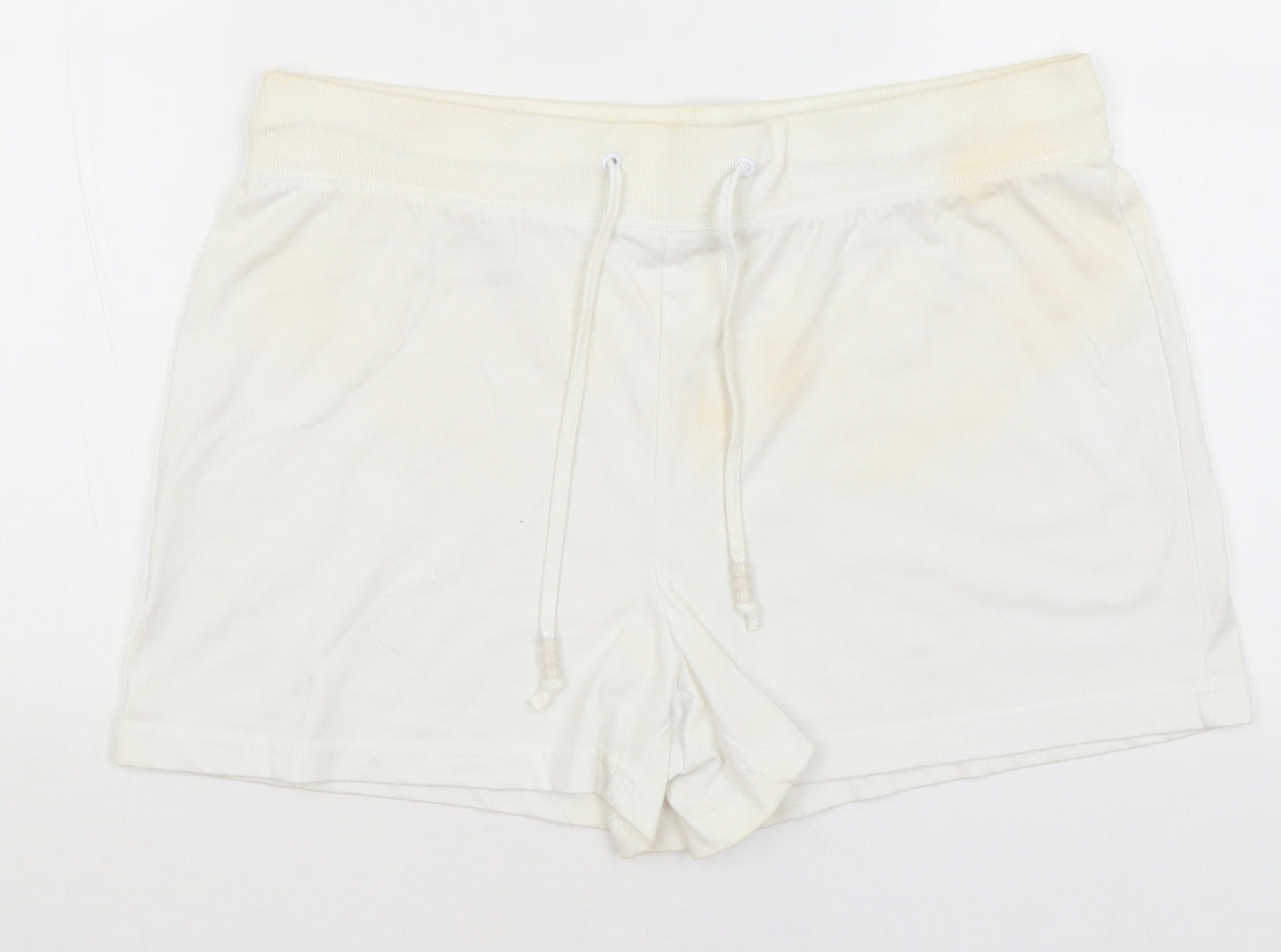 Papaya Womens White   Sweat Shorts Size 14