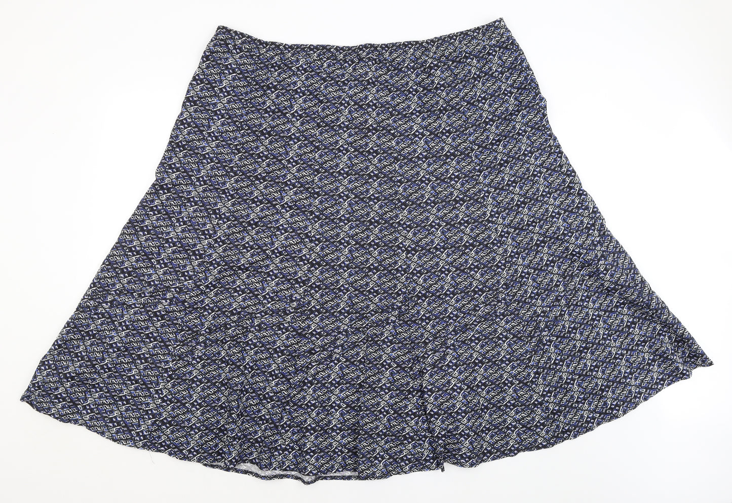 Marisota Womens Blue Geometric  Flare Skirt Size 26