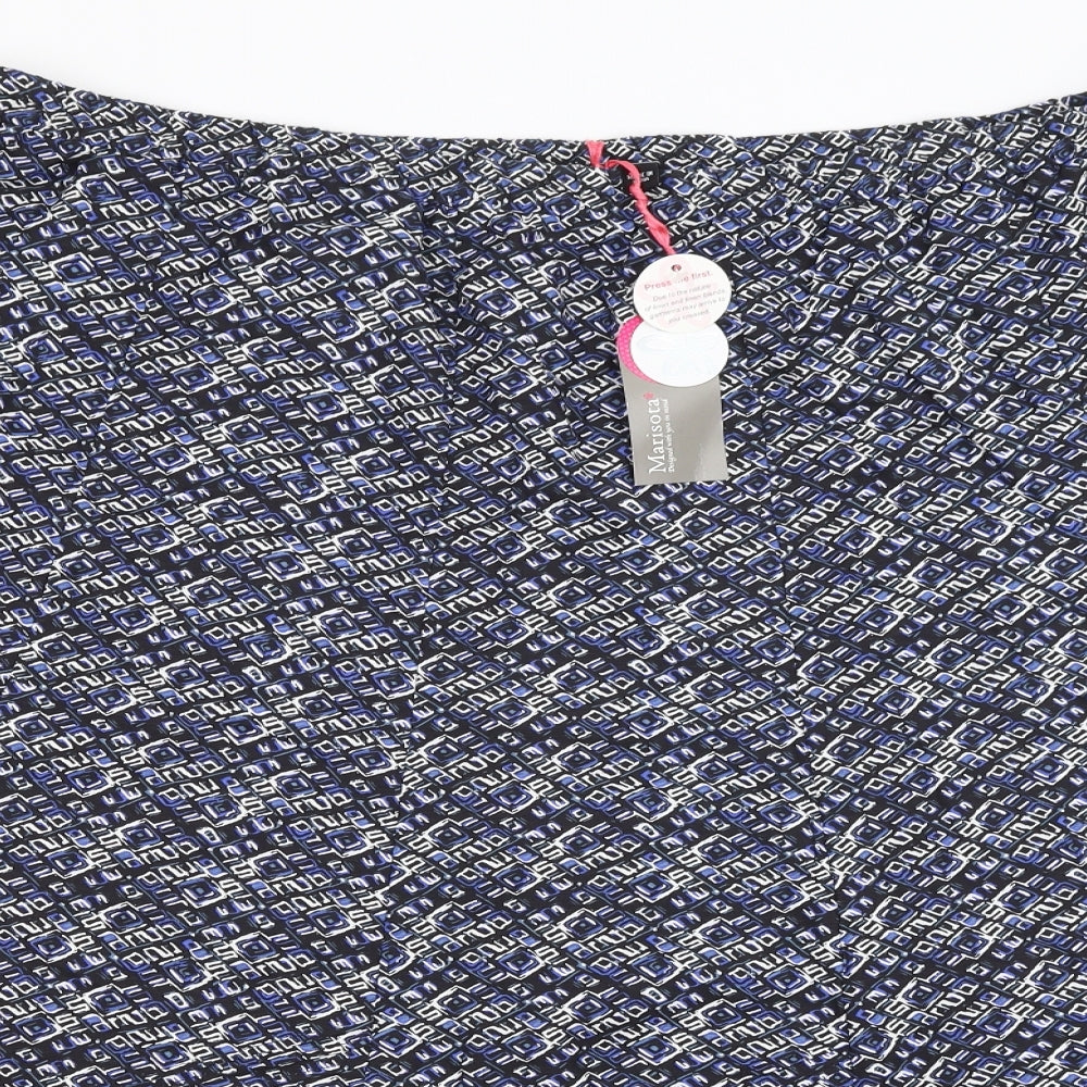 Marisota Womens Blue Geometric  Flare Skirt Size 26