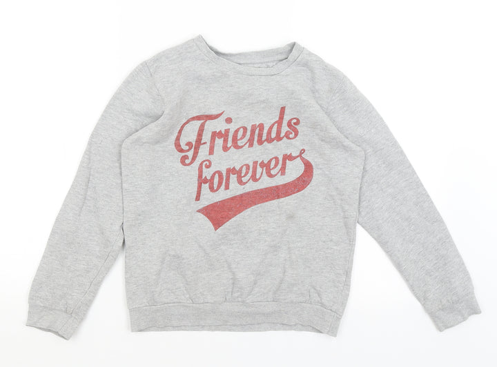 Pep & Co Girls Grey Pullover Jumper Size 9-10 Years - Friends Forever