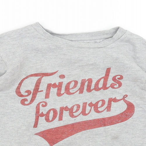 Pep & Co Girls Grey   Pullover Jumper Size 9-10 Years  - Friends Forever