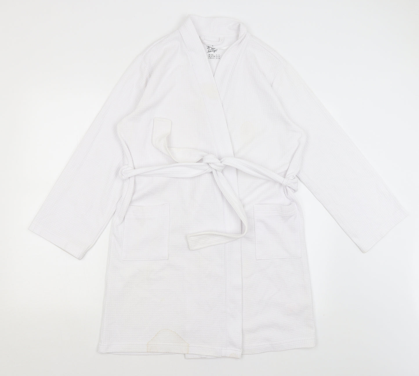 Primark Womens White Solid  Kimono Gown Size XS