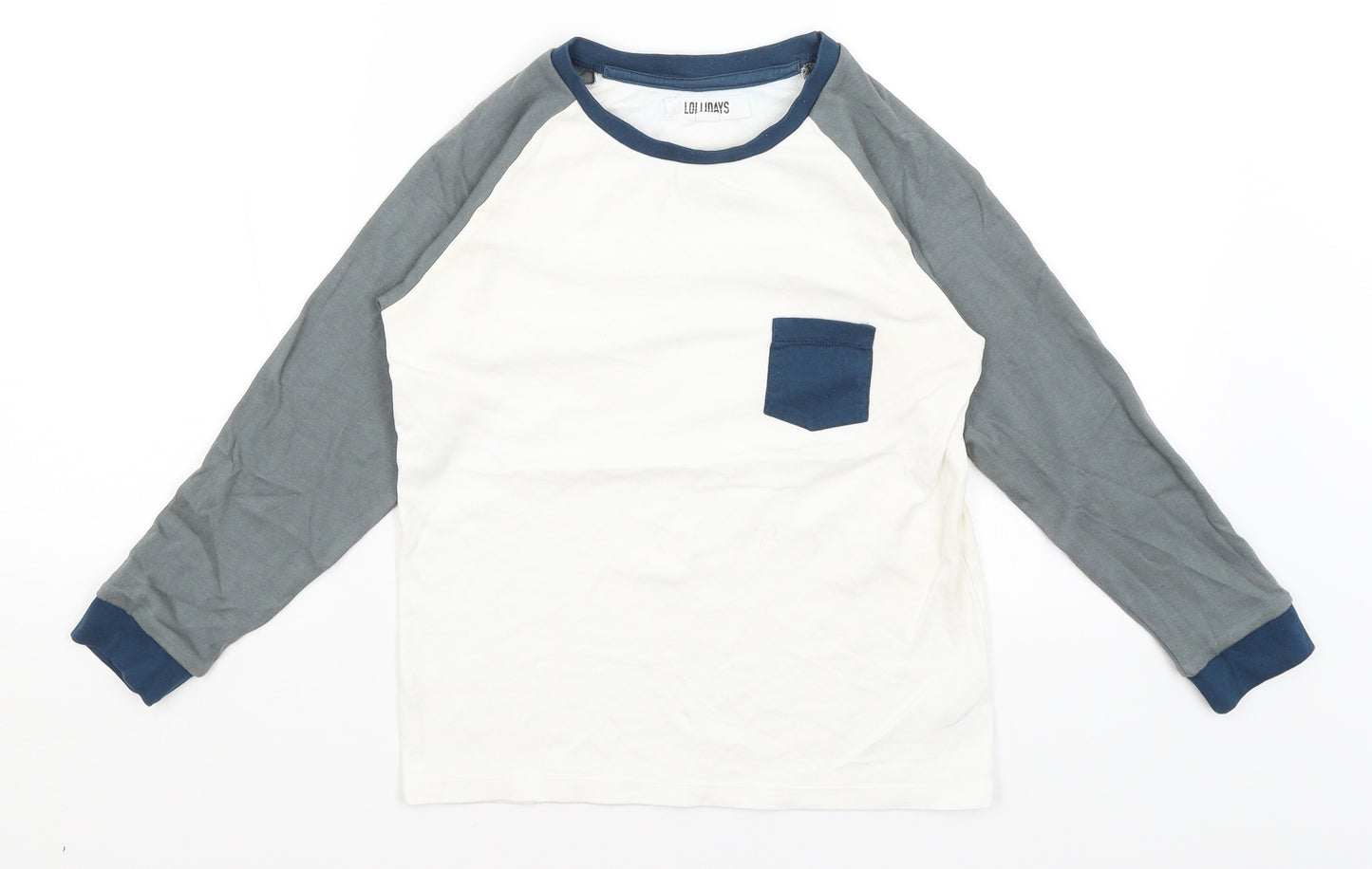 Lollidays Boys White   Basic T-Shirt Size 11-12 Years